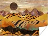MuchoWow® Poster Tigerdruck - Marmor - Gold 120x90 cm - Produktbild-Vorschau 1