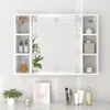 vidaXL Spiegelschrank mit LED Hochglanz-Weiß 76x15x55 cm Produktbild-Vorschau 4