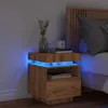 Noční stolek s LED osvětlením dub artisan 40 x 39 x 48,5 cm Náhled obrázku produktu 2