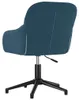 vidaXL Kancelárska stolička Swivel Blue Velvet Náhľad obrázku produktu 4