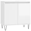 vidaXL Armoire de salle de bain blanc brillant 58x33x60 cm Voir les images du produit 1