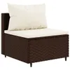 9-tlg. Garten-Sofagarnitur mit Kissen Braun Poly Rattan Produktbild-Vorschau 4