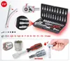 A collage of images showcasing a tool set, including close-ups of individual tools and the entire set in its case. Produktbild-Vorschau