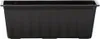 A black rectangular planter box is shown against a white background. Voir les images du produit