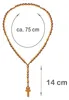 Rosenkranz aus Holz / Kette mit Kreuz in - braun Produktbild-Vorschau 4