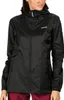 A woman wearing a black Regatta rain jacket. Produktbild-Vorschau