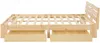 Lit double en bois 160x200 avec 2 tiroirs naturelle pin Voir les images du produit 13