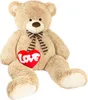 BRUBAKER Ours en peluche géant XXL 150 cm Beige avec un Voir les images du produit 1