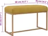 vidaXL Lavice 80 cm hořčicově žlutá sametová Náhled obrázku produktu 4