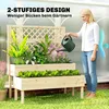 Hochbeet mit Rankgitter 2-stufig erhöhter Blumenkasten mit Produktbild-Vorschau 5