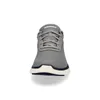 A front-facing view of a single gray Skechers sneaker against a white background. Produktbild-Vorschau