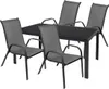 Gartengarnitur Sitzgarnitur 5-teilig L125xB70cm Non-Wood Anthrazit Anteprima dell’immagine prodotto