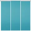 Three turquoise fabric panels hang from a grey bar. Náhled obrázku produktu