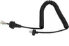 A coiled black cable with connectors on both ends, isolated on a white background. Podgląd zdjęcia produktu