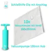 10x Vakuumbeutel Lebensmittel Set Vakuumierbeutel 28x25cm Produktbild-Vorschau 2