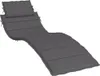 A gray chaise lounge cushion with a headrest, shown from a side angle on a white background. Podgląd zdjęcia produktu
