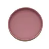 A single pink plate with a beige rim, shown from a top-down diagonal angle against a white background. Náhľad obrázku produktu