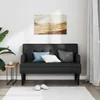 vidaXL Bank mit Rückenlehne Schwarz 112x65,5x75 cm Produktbild-Vorschau 3