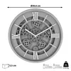 Wanduhr Zahnrad grau Ø30x5,5cm Küchenuhr Dekouhr Uhr Produktbild-Vorschau 2