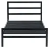 Łóżko metalowe 90 x 200 cm kolor czarny FURNITEX LM4-FX Podgląd zdjęcia produktu 1