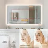 LED-Badspiegel 100x70 cm, dimmbar, 3 Lichtfarben, Touchschalter, beschlagfrei Productafbeelding-voorbeeld
