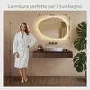 S'AFIELINA 75×55 cm Specchio asimmetrico LED - Specchio da Anteprima dell’immagine prodotto 3