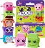 A product image showing a stack of toy animal blocks and the product packaging for 'Bloxies'. Produktbild-Vorschau