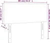 vidaXL Testiera nera 80x5x78/88 cm Tessuto Anteprima dell’immagine prodotto 9