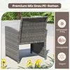 COSTWAY Polyrattan Gartenmöbel Set, Outdoor Lounge Möbel, Produktbild-Vorschau 6
