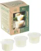 A box of STARPAK paper tealights with three tealights in the foreground. Podgląd zdjęcia produktu