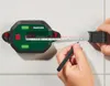 A person is using a PARKSIDE laser level and tape measure to mark a wall. Produktbild-Vorschau