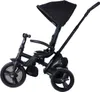A black tricycle for children, shown from a side-angle against a white background. Produktbild-Vorschau