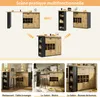MODFU Table Bar Extensible - Meuble Bar avec Rangement Voir les images du produit 7