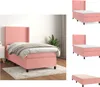 vidaXL Boxspringbett mit Matratze Rosa 80x200 cm Samt -  Produktbild-Vorschau 1