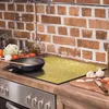 Glazen beschermplaat voor fornuis, 60x52 cm, goudkleurig Productafbeelding-voorbeeld 4
