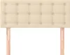 vidaXL Testiera Crema 90x5x78/88 cm Tessuto Anteprima dell’immagine prodotto 3