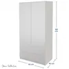 Kleiderschrank Schrank weiß 180cm Höhe 90cm Breite mit 2 Produktbild-Vorschau 2