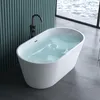 doporro Baignoire îlot Ovale pour Salle de Bain 150cm Blanc Voir les images du produit 1
