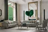 Luxus Stoffsofa Chesterfield Sofagarnitur Dreisitzer Sessel Produktbild-Vorschau 1