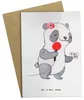 Mr. & Mrs. Panda babykarte Sportreporterin Herz - Weiß - Produktbild-Vorschau 1