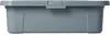A gray plastic storage box with a lid is shown from the front against a white background. Produktbild-Vorschau