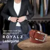 ROYALZ 'Oakland' Antik Vintage Ledergürtel Herren Produktbild-Vorschau 4