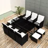 vidaXL Ensemble de jardin 11 pièces avec coussins Poly Voir les images du produit 9