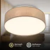 Briloner LED Deckenlampe Stoffschirm Ø30x10,5 cm Rund 16W Produktbild-Vorschau 2