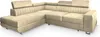 A cream-colored sectional sofa with adjustable headrests, shown from a diagonal front-left perspective on a white background. Produktbild-Vorschau
