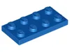A single blue Lego plate with 8 studs. Produktbild-Vorschau