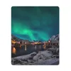 MuchoWow® Mauspad Mousepad Nordlicht - Island - Schnee - Produktbild-Vorschau 1