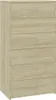 vidaXL Kredens z 6 szufladami dąb sonoma 50x34x96 cm płyta Podgląd zdjęcia produktu 1