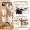 3-poziomowa składana suszarka do ubrań, 178 cm, czarna Podgląd zdjęcia produktu 3