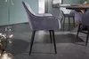 riess-ambiente Design Stuhl MILANO grau Samt mit Armlehne Produktbild-Vorschau 4